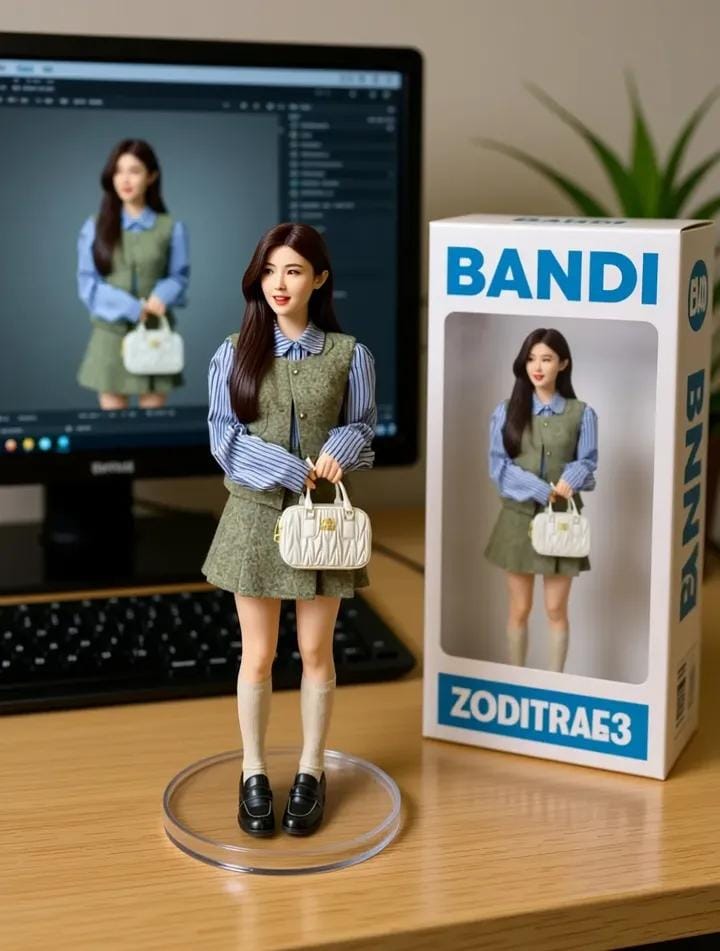 Intelligent figurine on computer desk with ZBrush