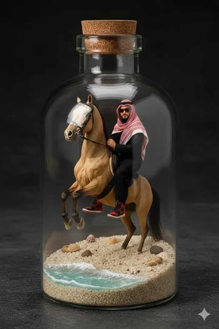 Glass bottle diorama reference 2