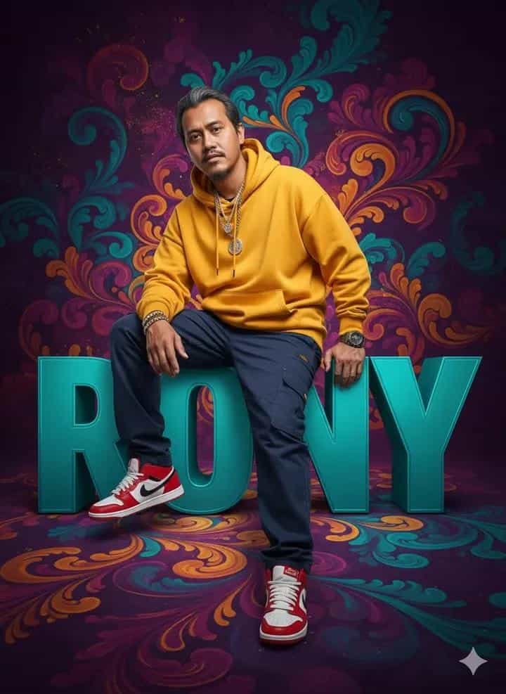 AI prompt generated image - RONY text interaction