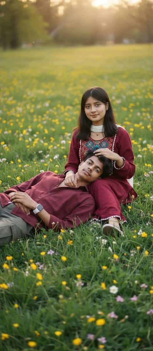 Romantic couple embracing reference 2