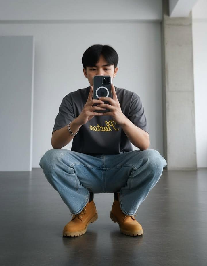 Mirror selfie reference 2