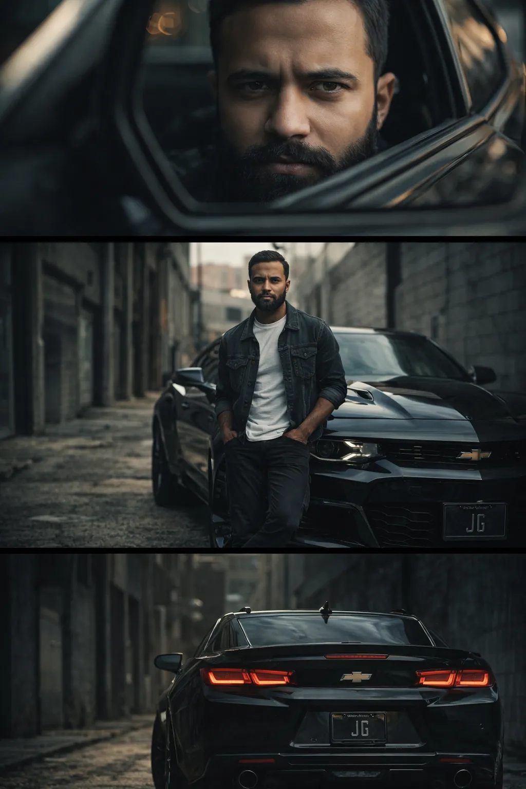 Automotive triptych portrait reference 2