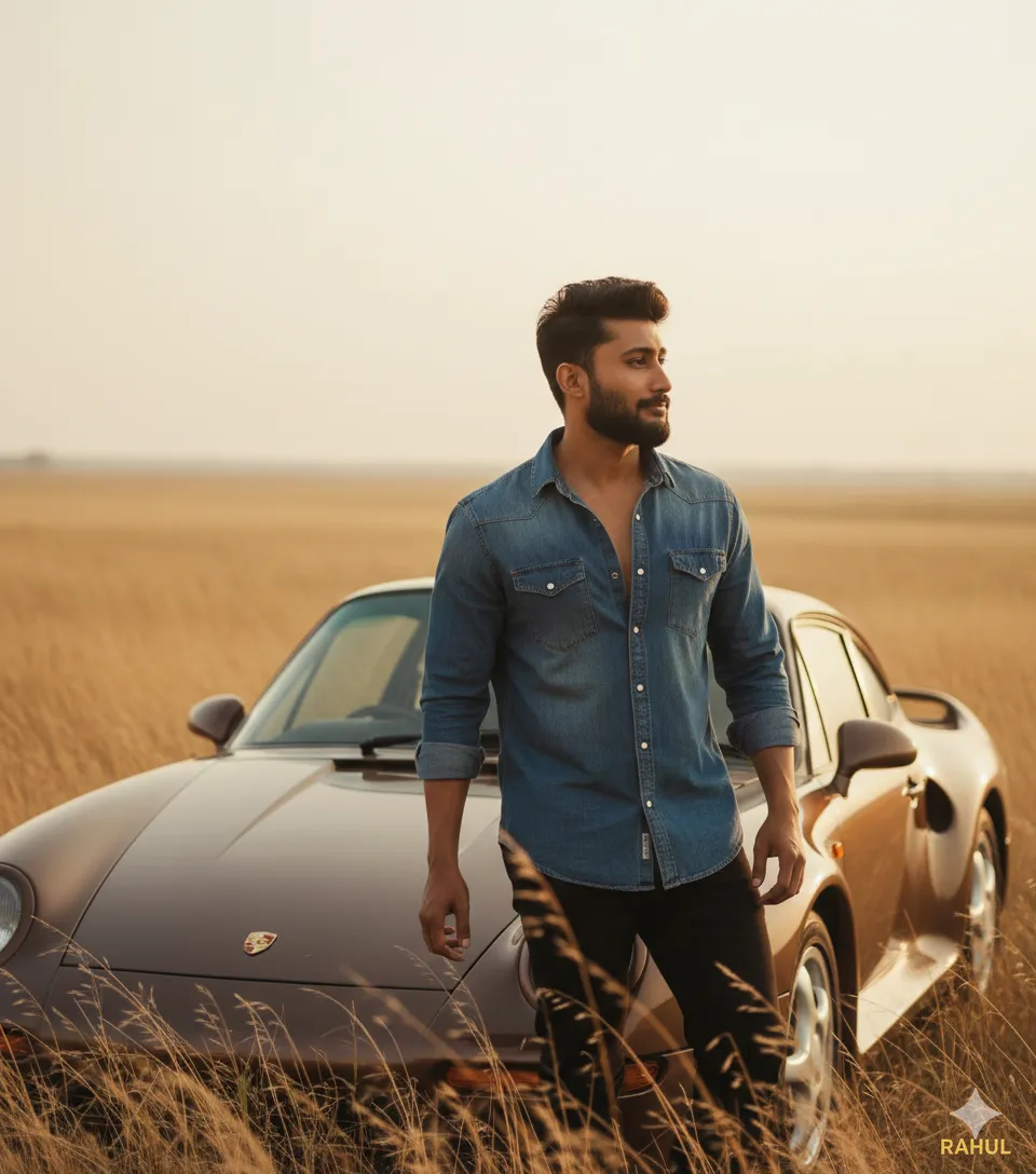 cinematic western Porsche golden hour