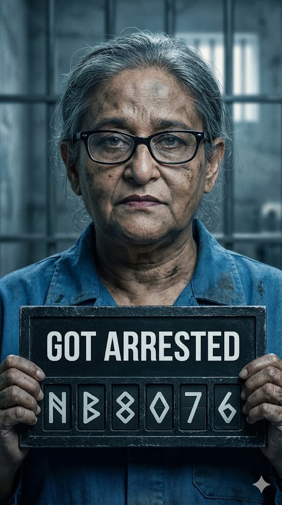 disheveled prisoner mugshot black placard