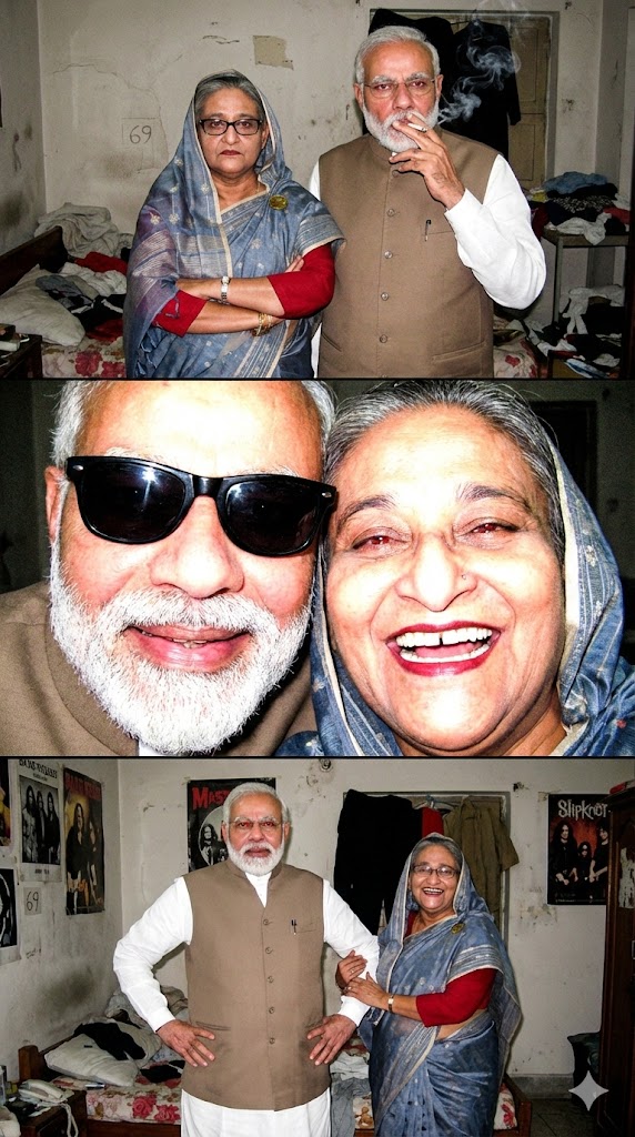 AI prompt generated image - vertical split screen Y2K style