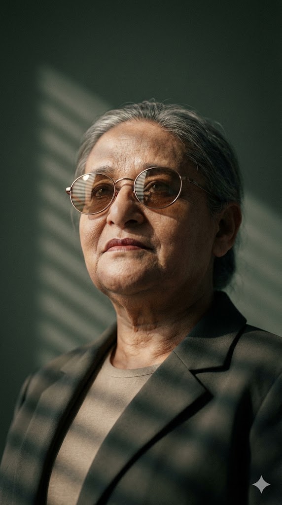 moody cinematic fashion editorial diagonal shadows