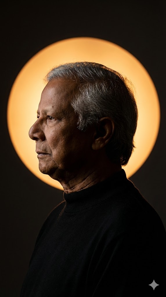 side profile solar halo orange gold circle light