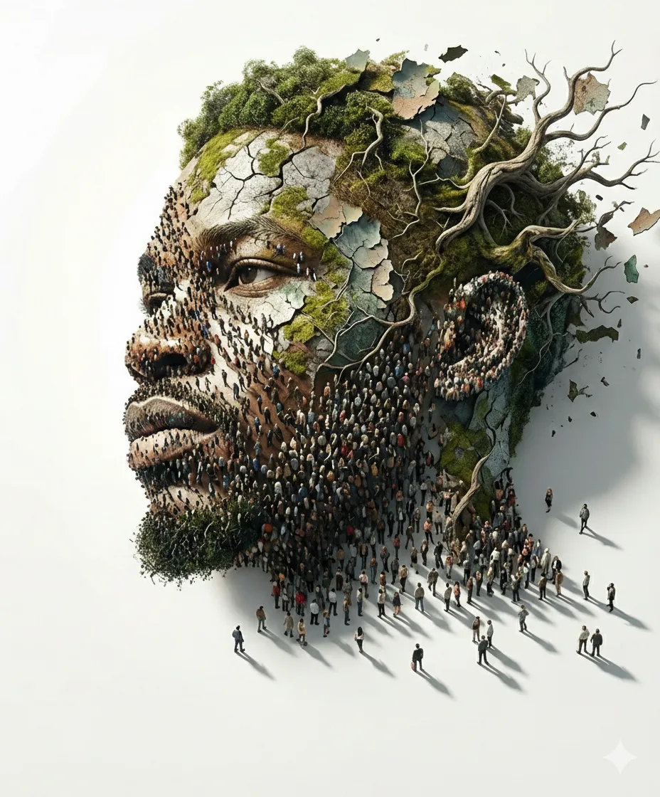 Face formed by people reference 2