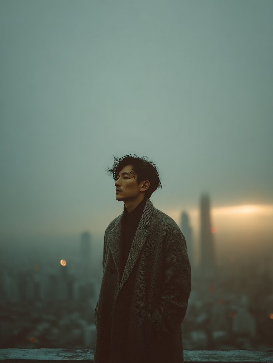 Rooftop fog portrait reference 2