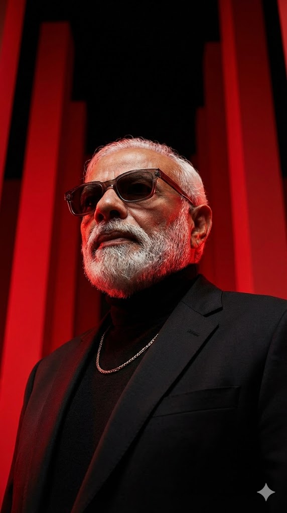 Red monochrome power portrait reference 2