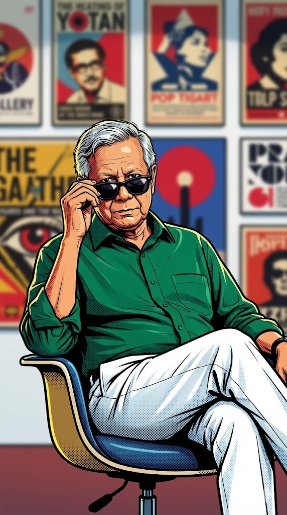 Alternate version of vibrant comic book style pop art portrait