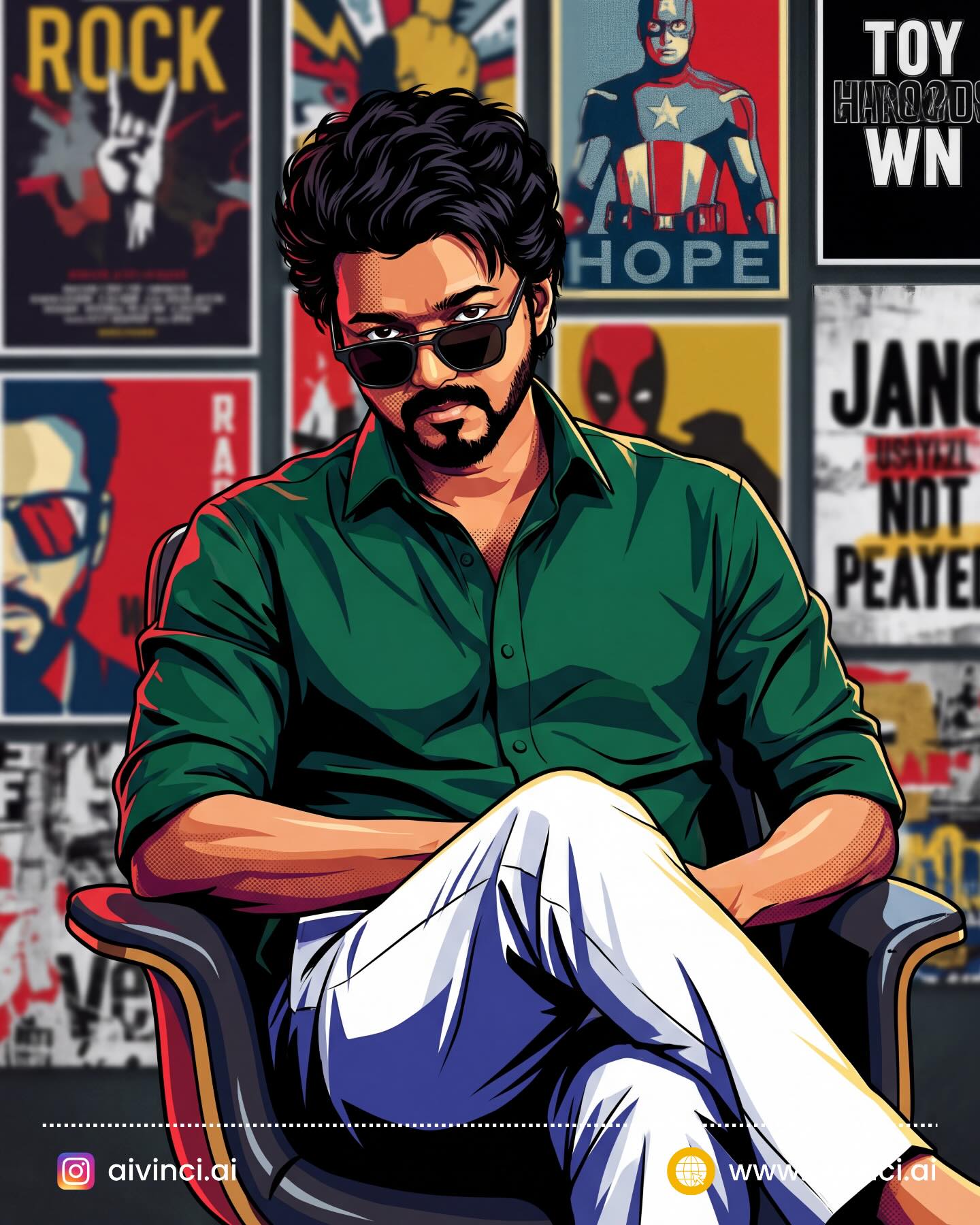 pop art illustration gallery wall