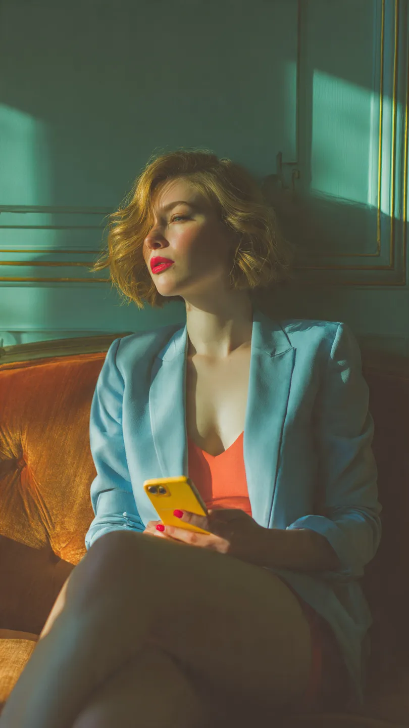 Velvet sofa portrait reference 2