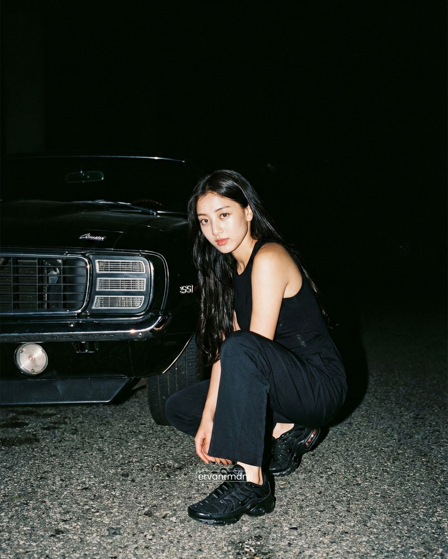 low crouching Chevrolet Camaro SS 1969