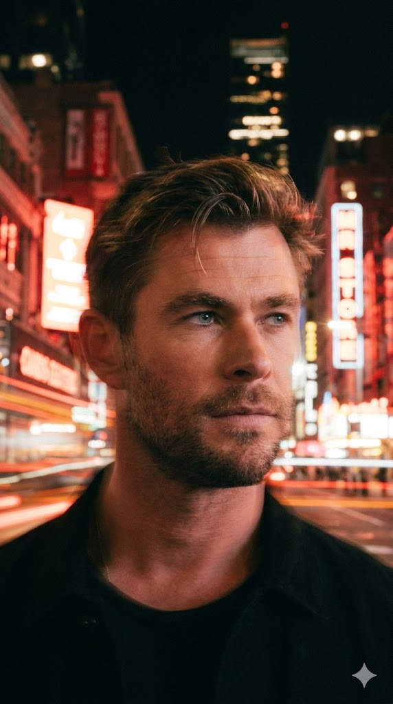 Neon trails night portrait reference 2