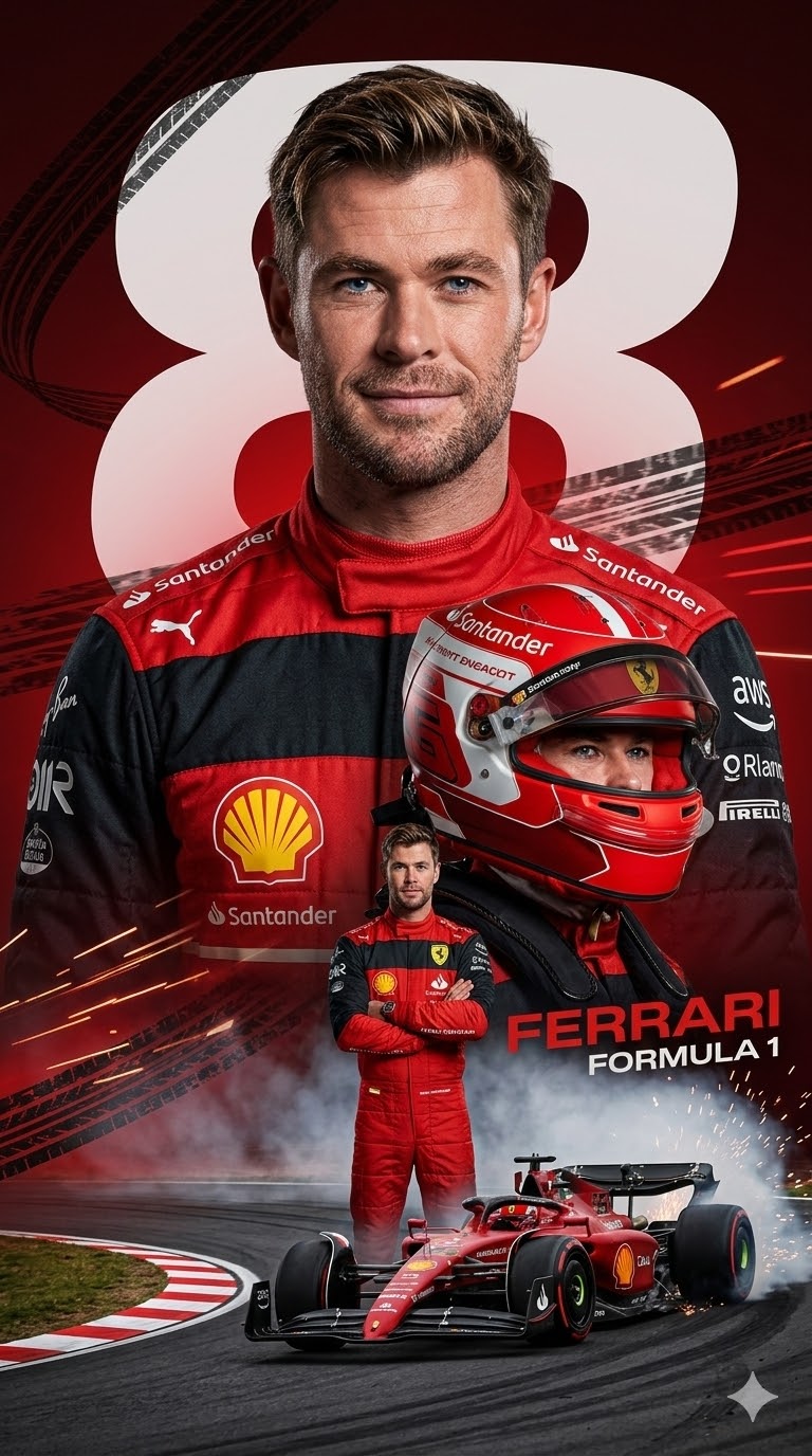 Alternate variation of F1 driver collage poster art