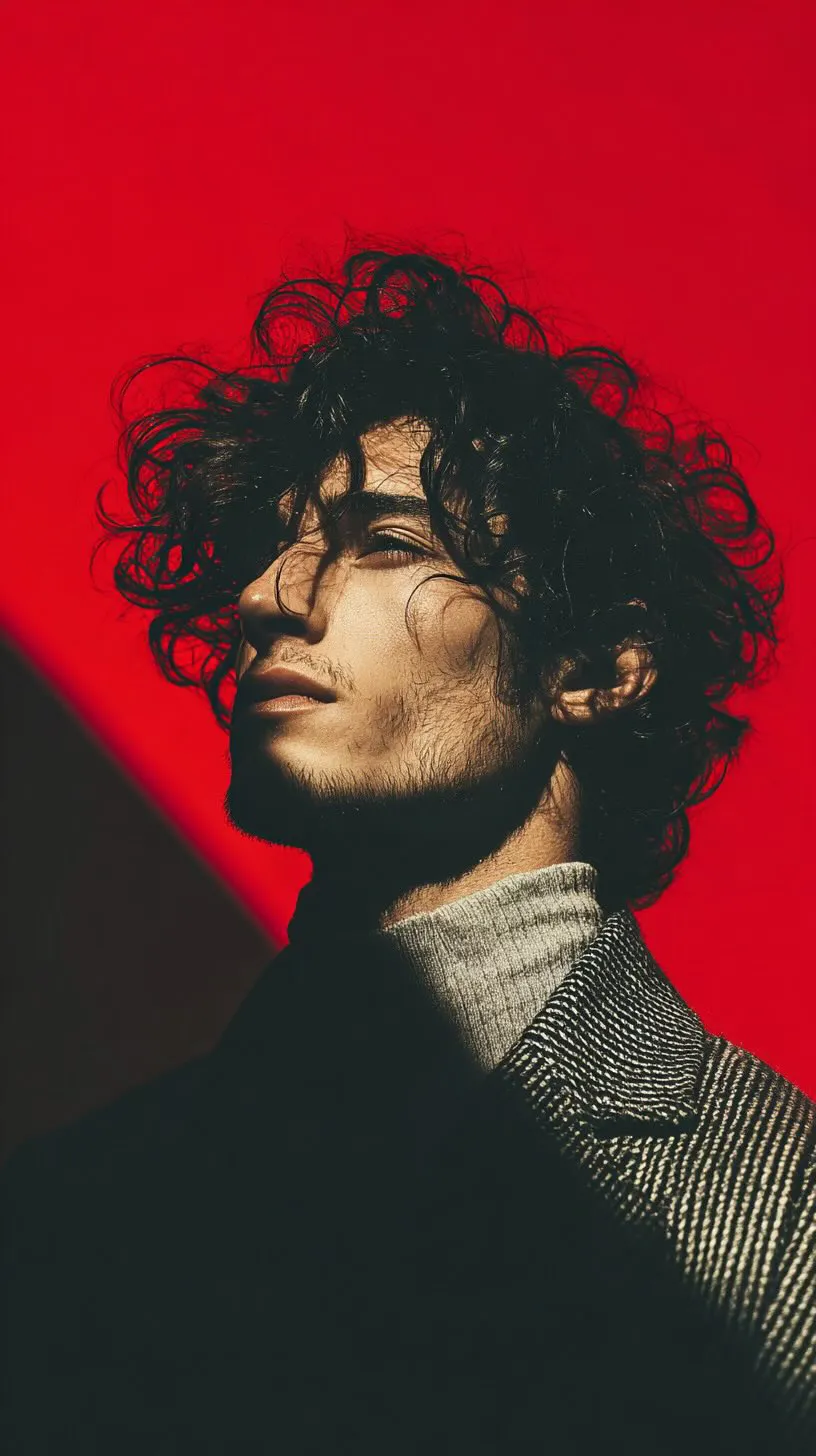 intense red background close up low angle