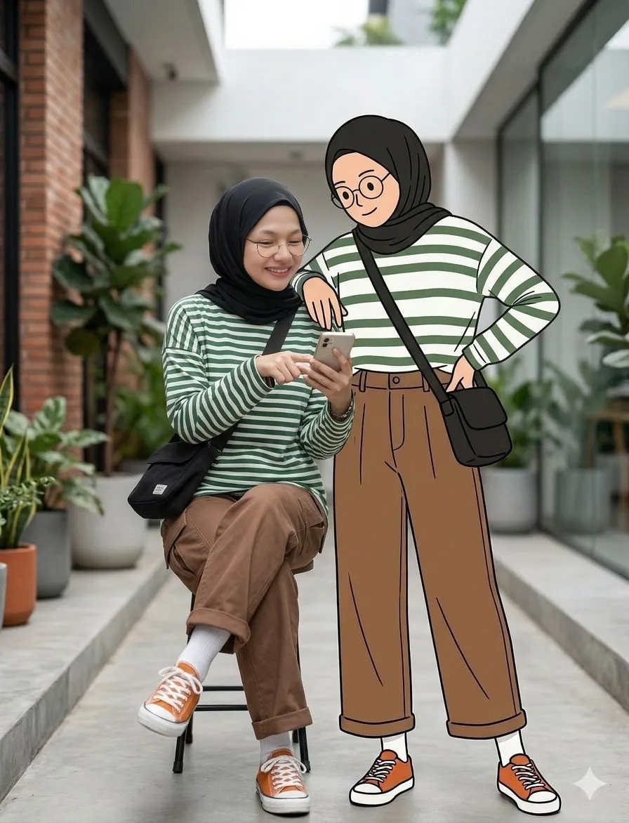 Double exposure cartoon reference 2