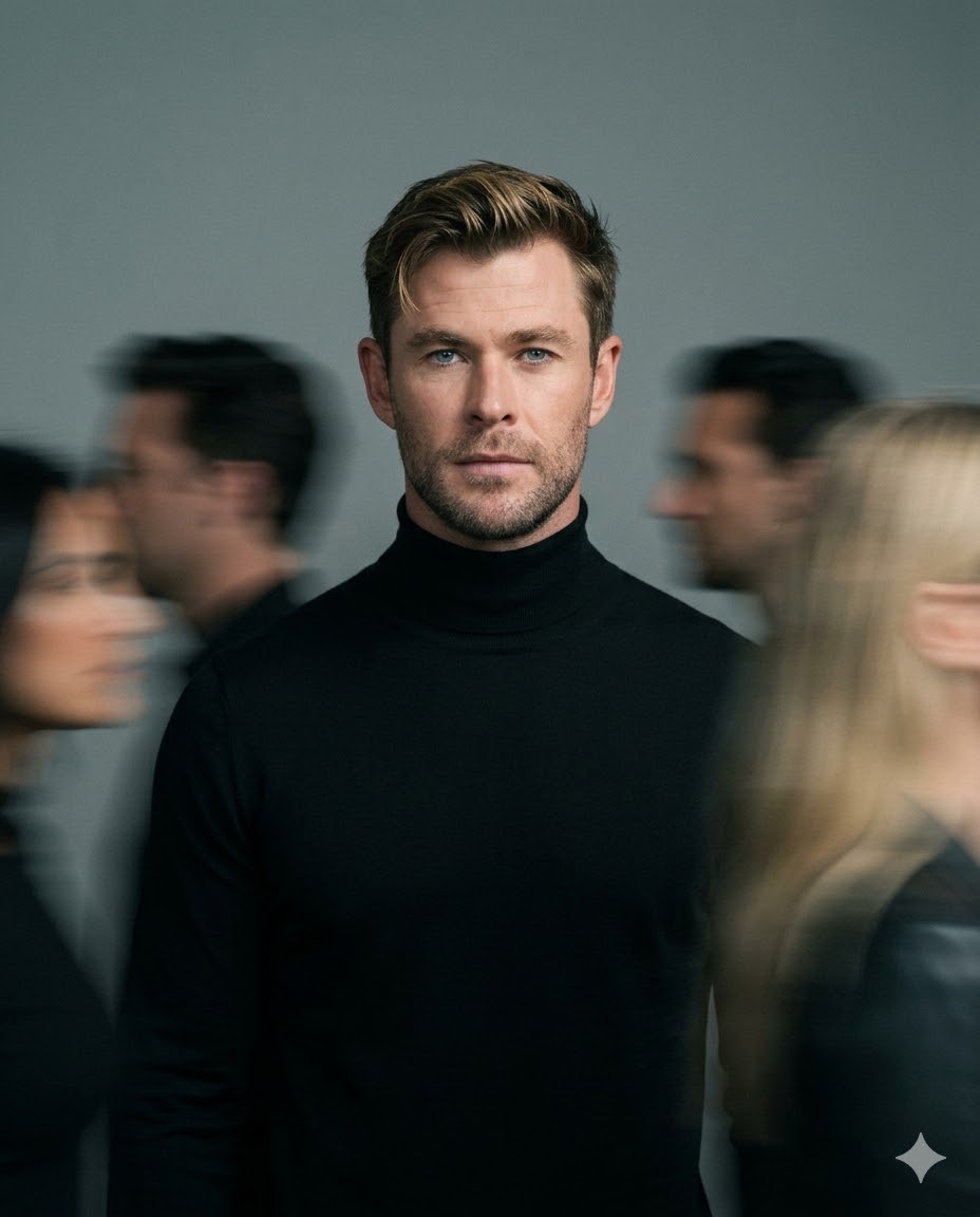 isolated sharp subject motion blur crowd