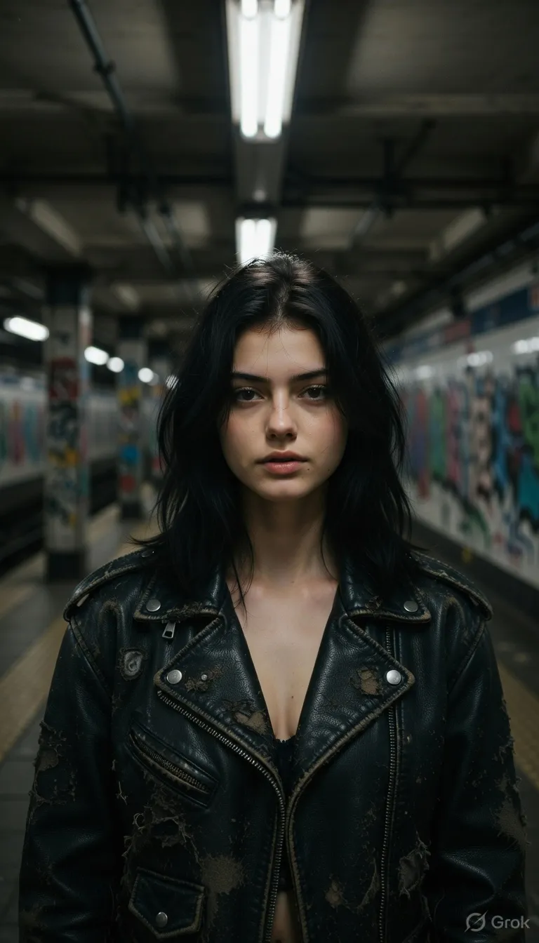 moody subway station harsh fluorescent light