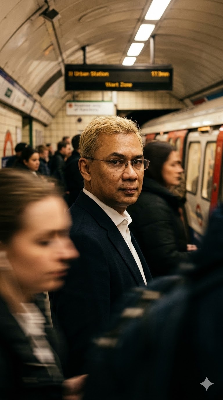 Subway motion blur portrait reference 2