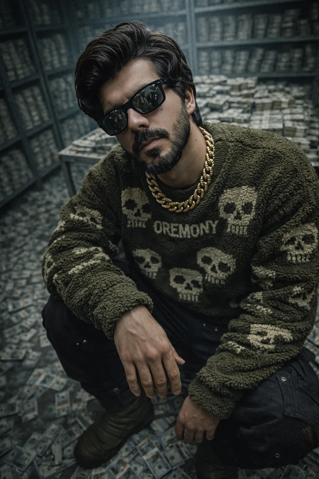 Warehouse money portrait reference 2