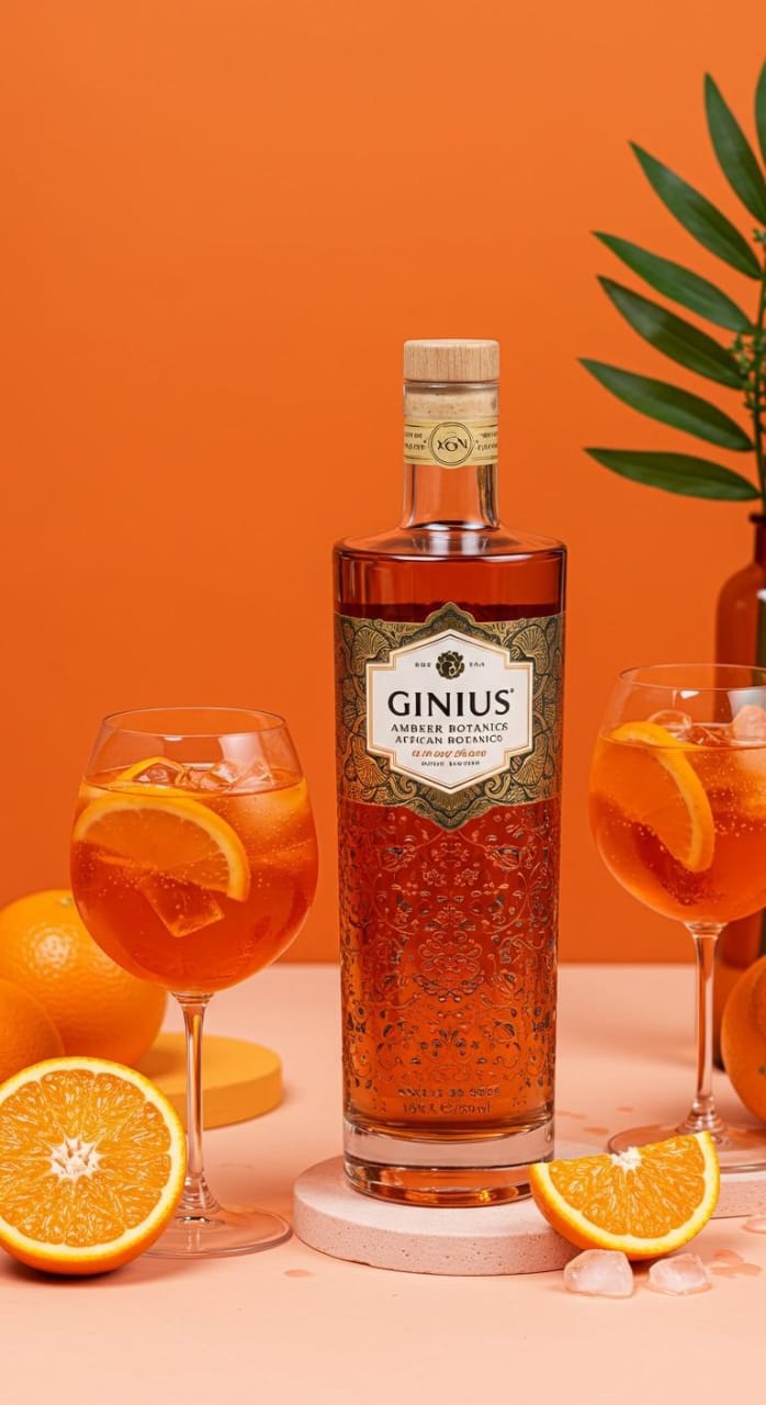 Ginius African Botanics Gin product photography