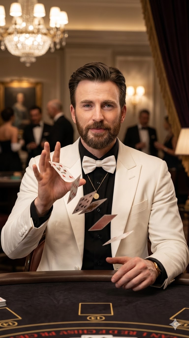 luxury card table white tuxedo card flourish