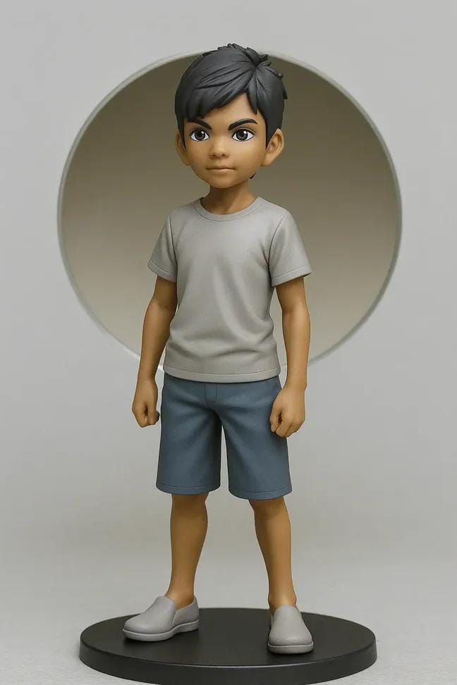 1/7 scale figure on round black plastic base